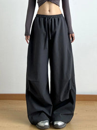 Wide Leg Pants with Drawstring Waist