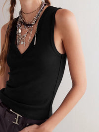 V-Neck Wide Strap Tank