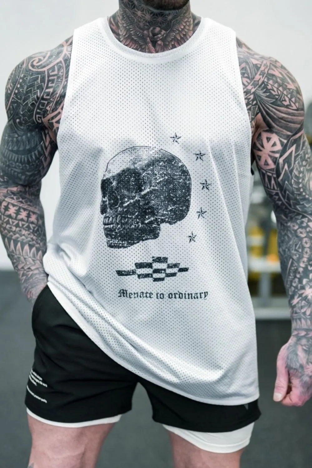Men's Plus Size Graphic Round Neck Tank