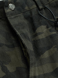 Men's Camouflage Cargo Denim Shorts