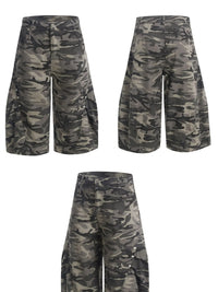 Men's Camouflage Pocketed Shorts