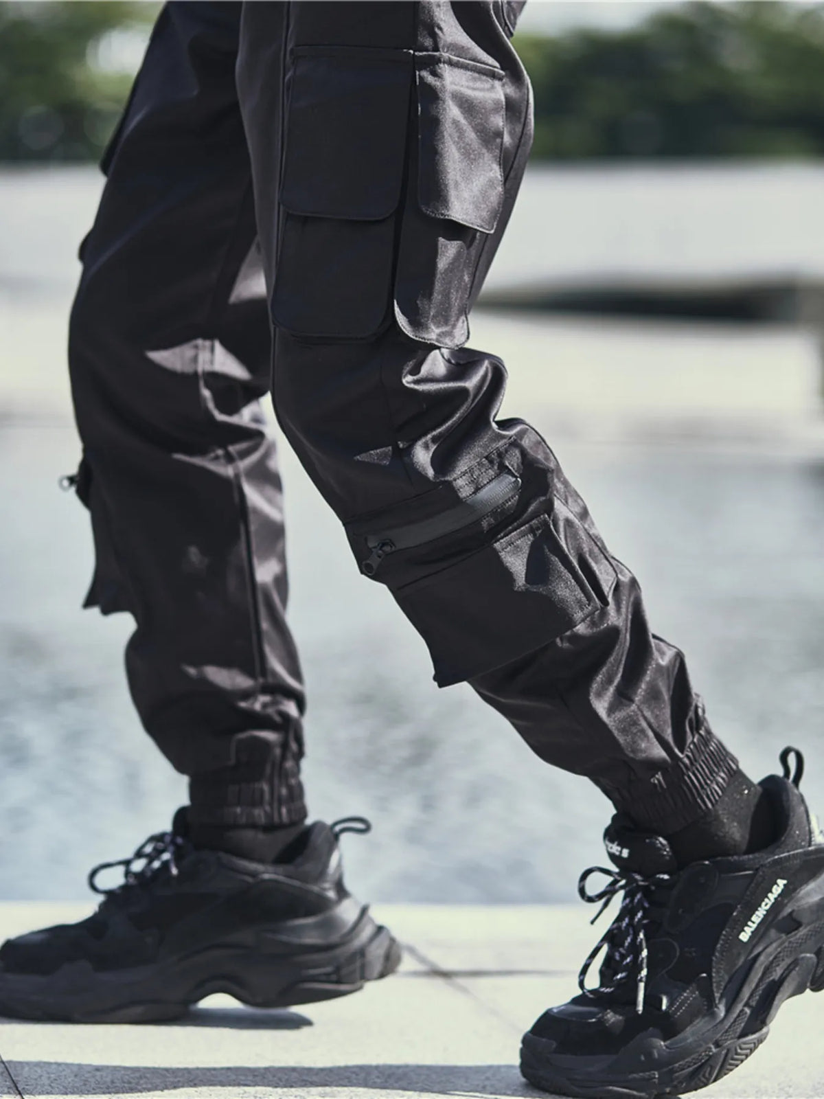 Men's Plus Size Multi-Pocket Joggers