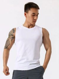 Men's Plus Size Round Neck Active Tank