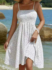 Full Size Smocked Square Neck Cami Dress Plus Size