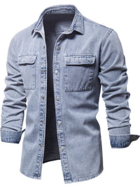 Men's Button Down Chest Pocket Denim Jacket