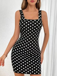 Contrast Polka Dot Mini Cami Dress