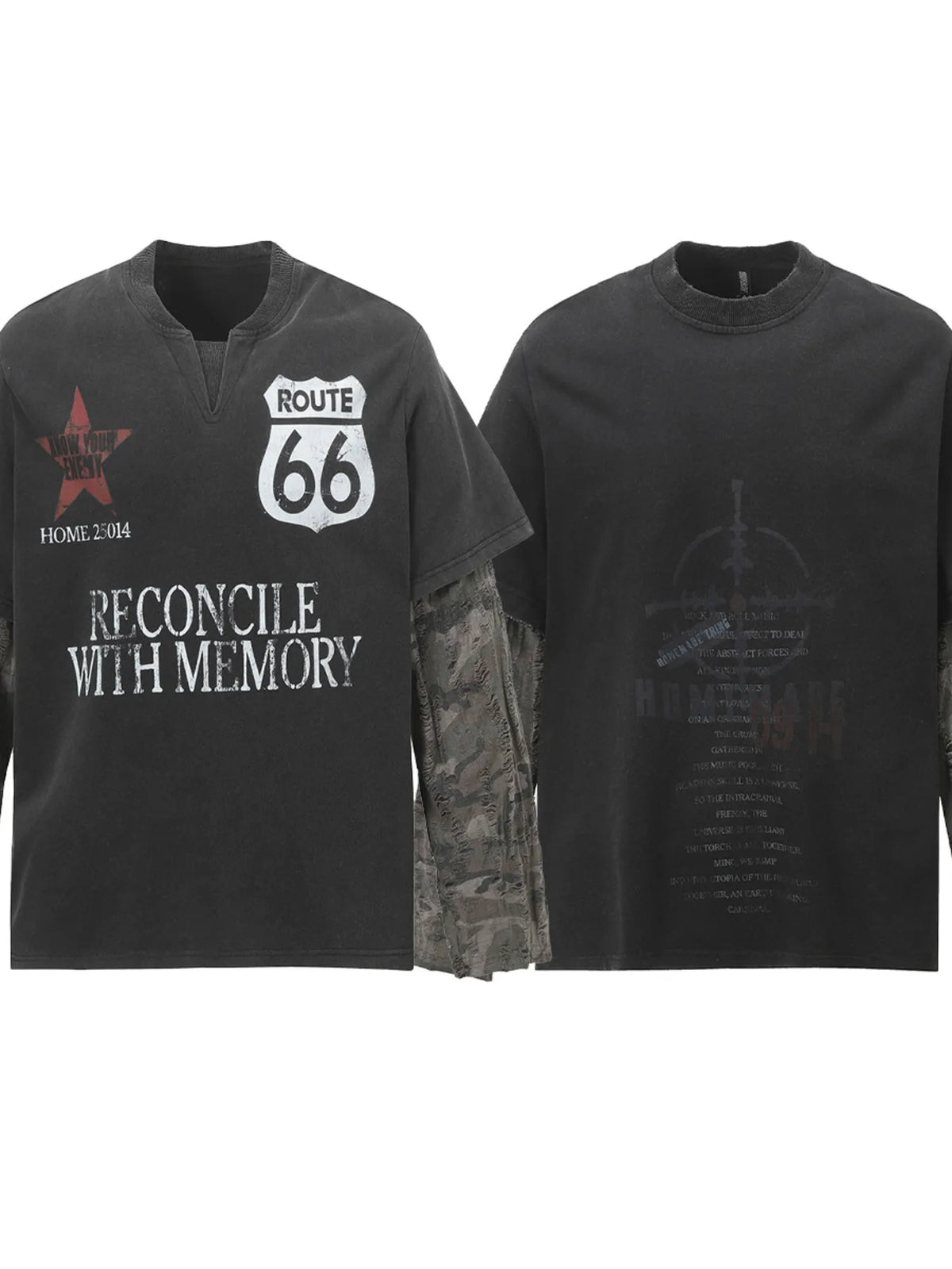 Men's Letter Graphic Contrast Long Sleeve T-Shirt
