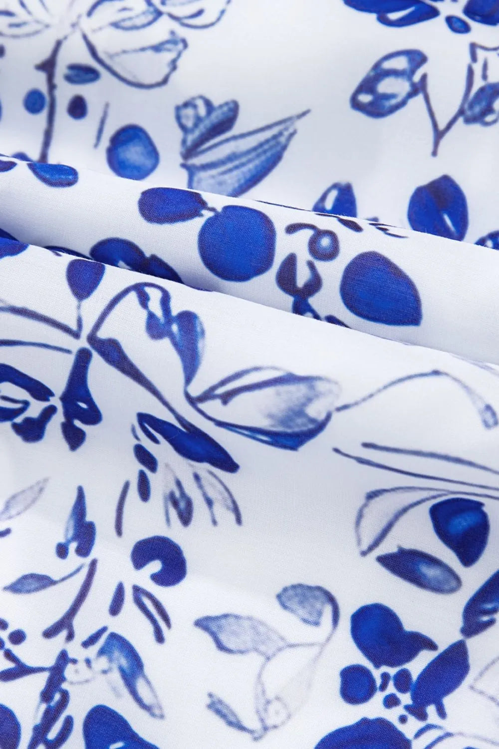 Smocked Printed Square Neck Puff Sleeve Dress