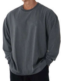 Men's Plus Size Round Neck Long Sleeve T-Shirt