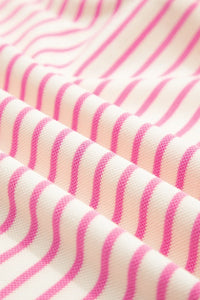 Striped Flounce Sleeve Casual Blouse