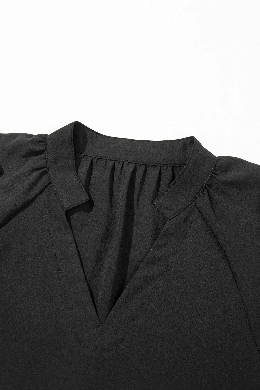 Bow Decor Puff Sleeve Blouse