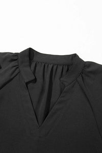 Bow Decor Puff Sleeve Blouse