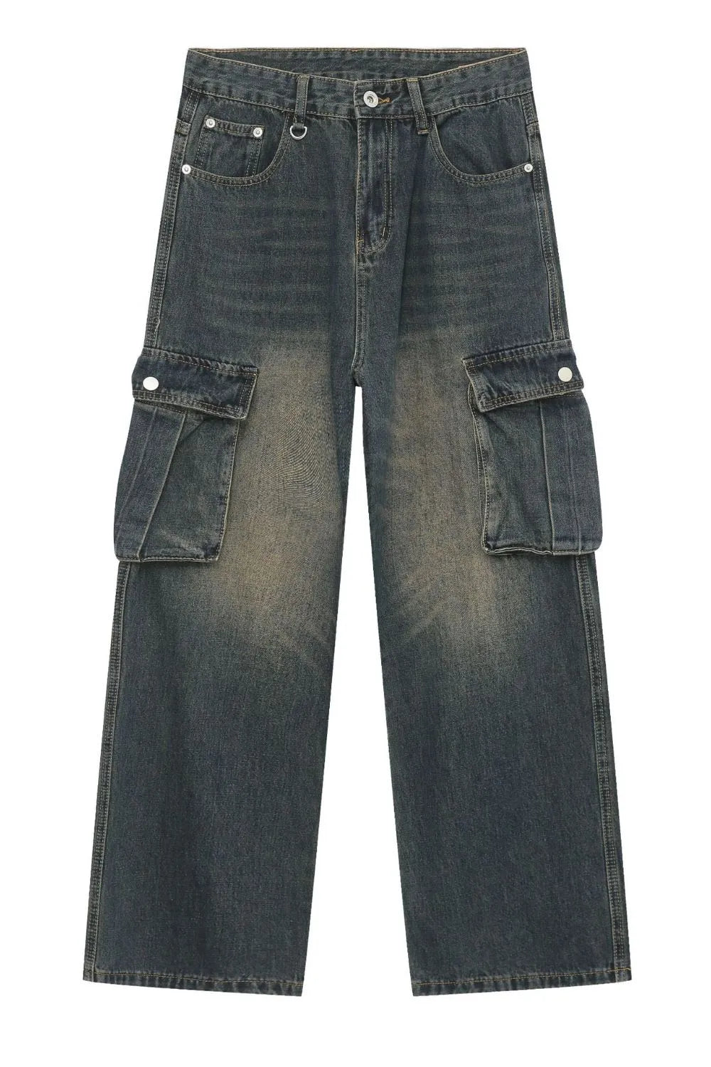 Men's Baggy Jeans with Cargo Pockets