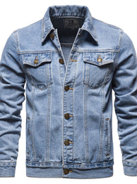 Men's Button Down Long Sleeve Denim Jacket
