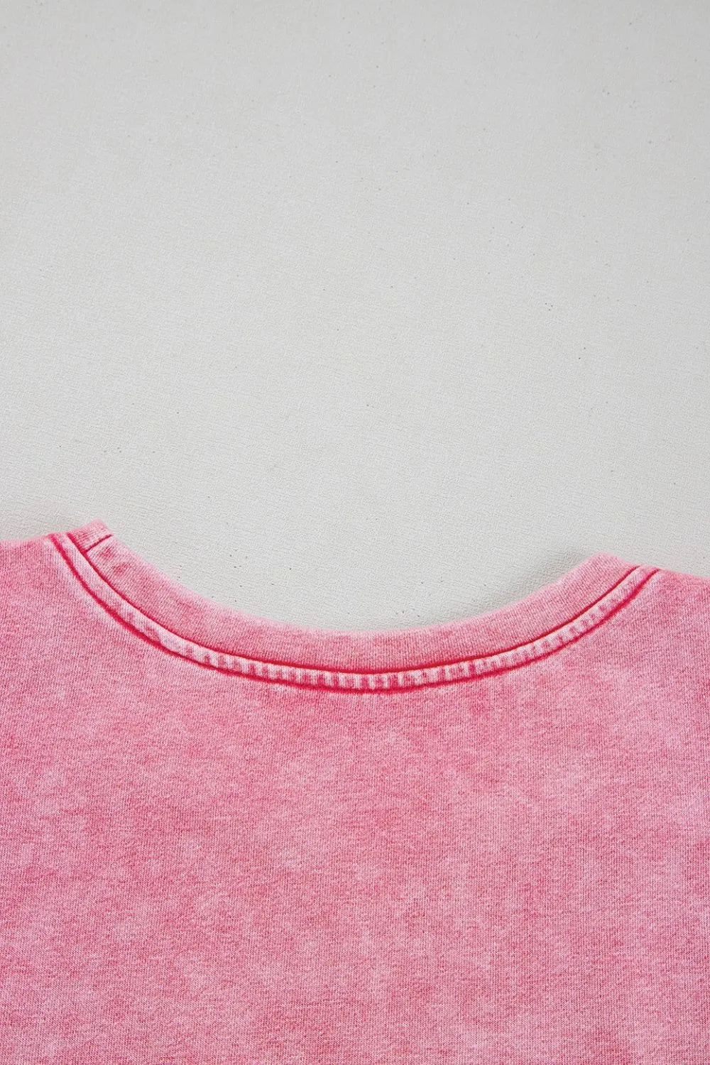 Mineral Wash Raw Edge Ruffle Mini Dress