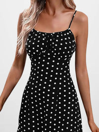 Full Size Slit Printed Cami Midi Dress Plus Size