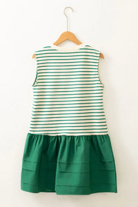 Stripe Woven Sleeveless Mini Dress