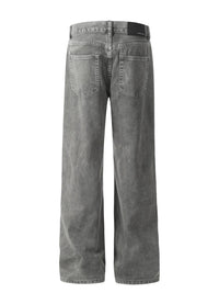 Men's Straight Leg Jeans with Pockets