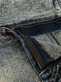 Men's Camouflage Patchwork Denim Shorts