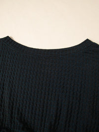 One Shoulder Short Sleeve Knotted Waist Jumpsuit