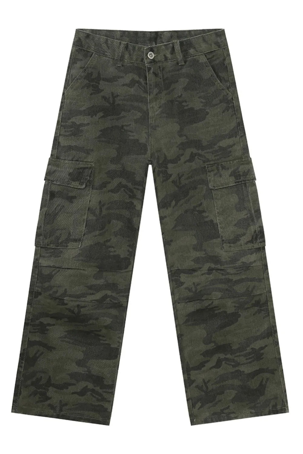 Camouflage Cargo Jeans with Pockets