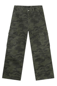 Camouflage Cargo Jeans with Pockets