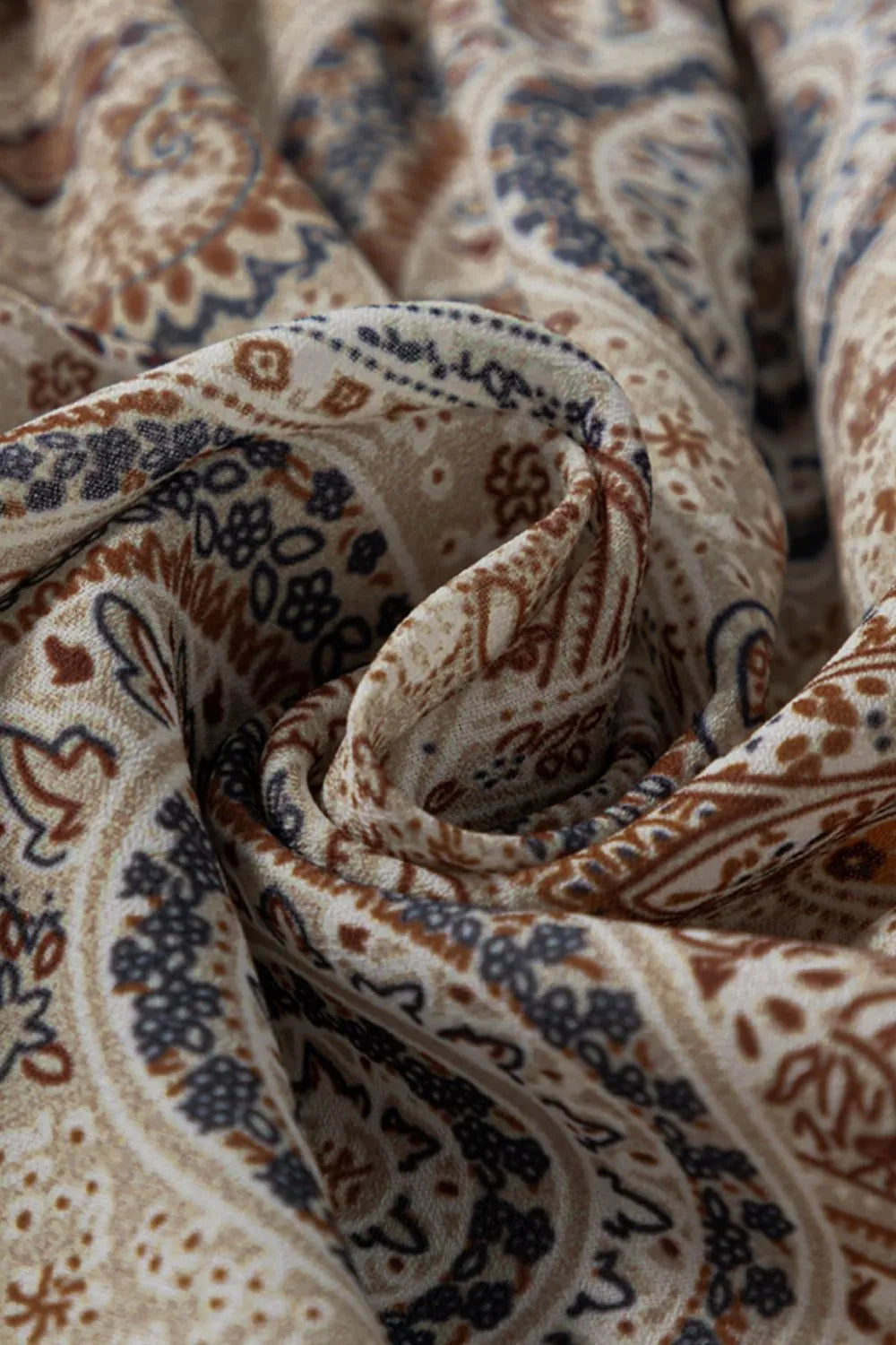 Paisley Printed Smocked Babydoll Cami