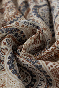 Paisley Printed Smocked Babydoll Cami