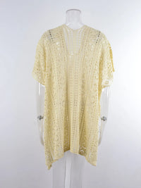 Angel Wings Cutout V-Neck Cover-Up with Tassel