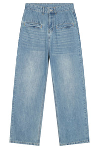 Front Pockets Baggy Jeans