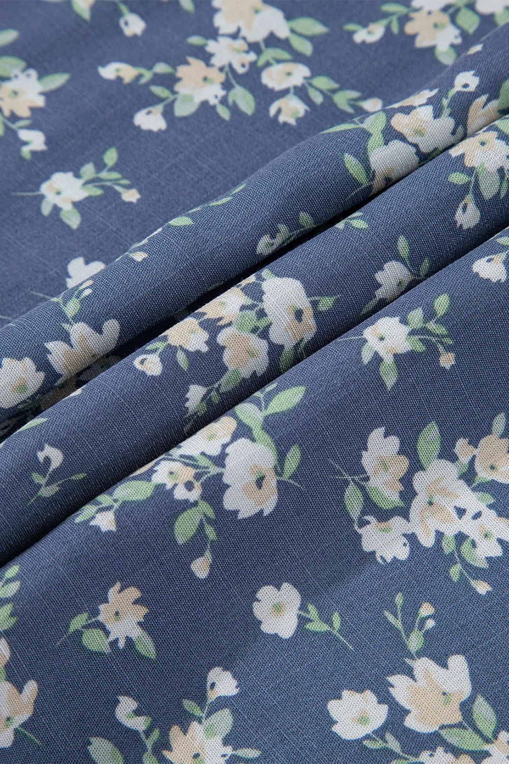 Floral Spaghetti Strap Frilled V Neck Tiered Midi Dress