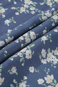 Floral Spaghetti Strap Frilled V Neck Tiered Midi Dress