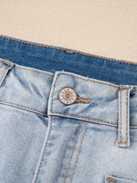 Wash High Rise Denim Shorts