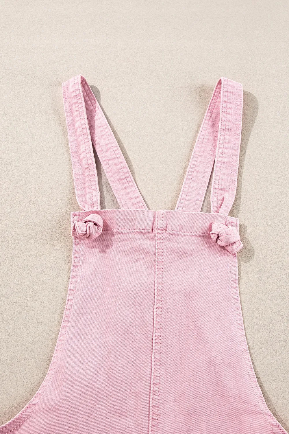 Knot Straps Denim Overalls with Pockets