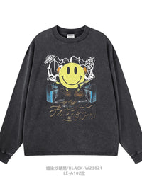 Men's Graphic Round Neck Long Sleeve T-Shirt