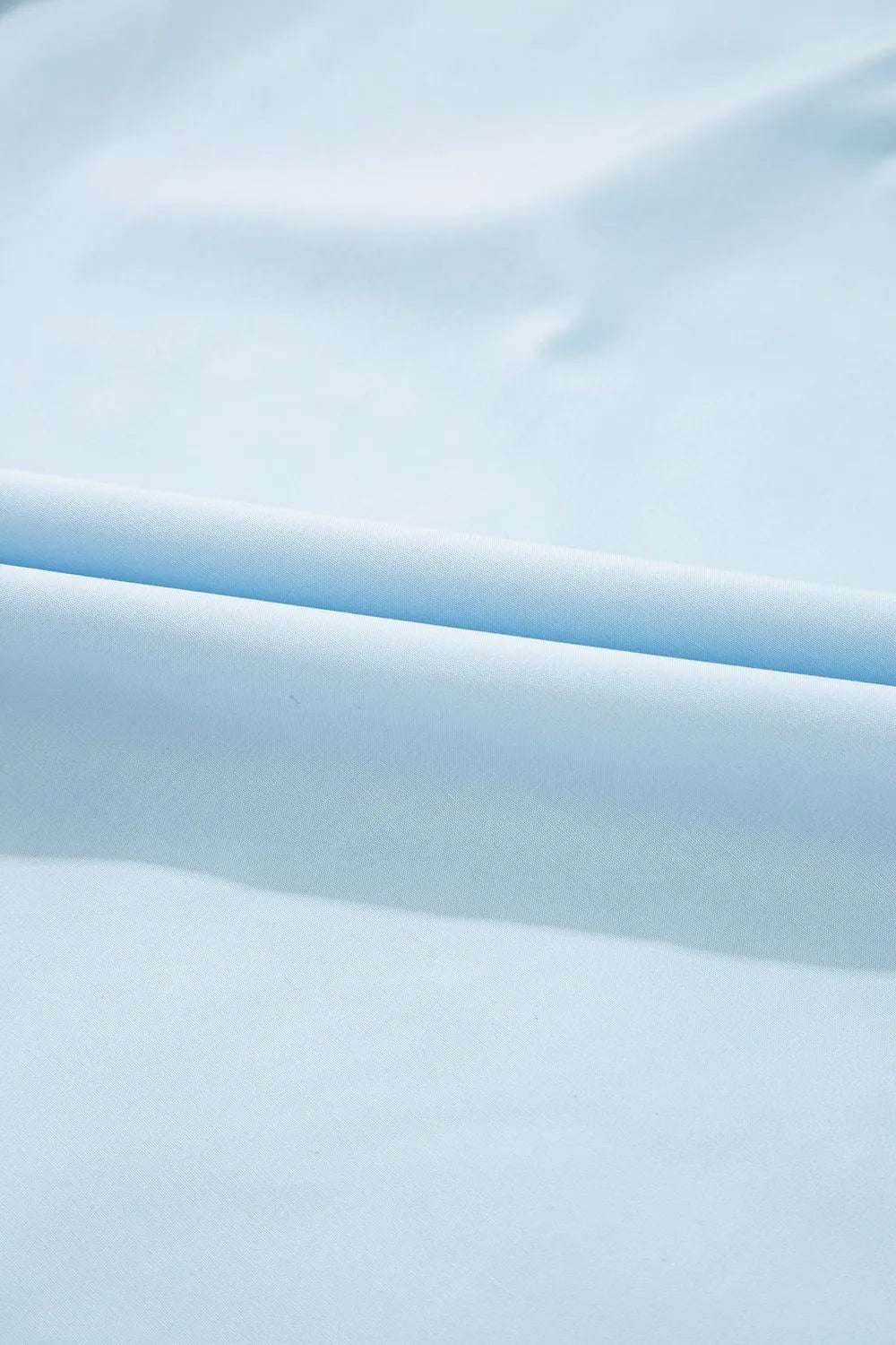 Contrast Leopard Trim Split Neck Puff Sleeve Blouse