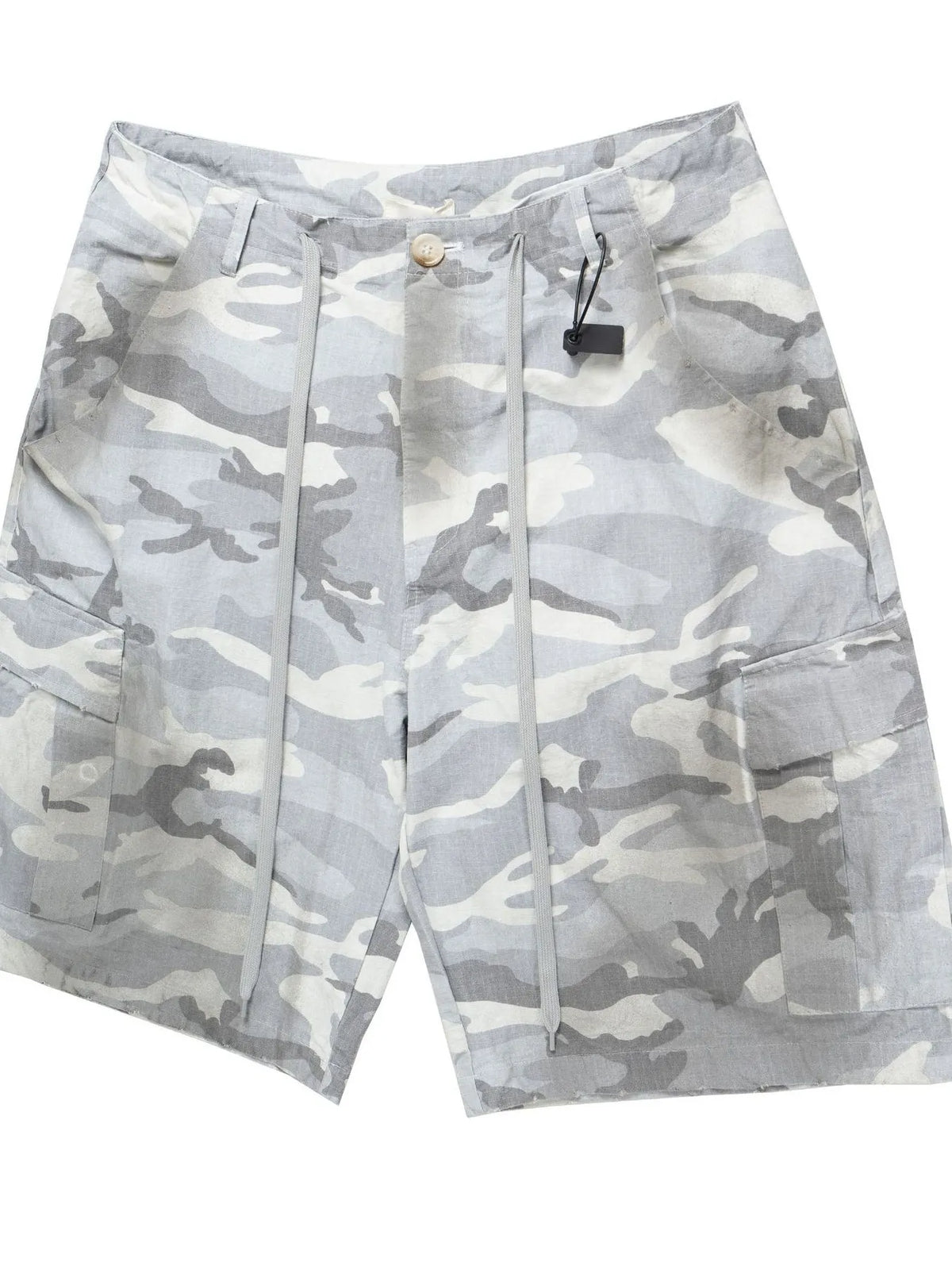 Men's Camouflage Pattern Denim Cargo Shorts