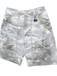Men's Camouflage Pattern Denim Cargo Shorts