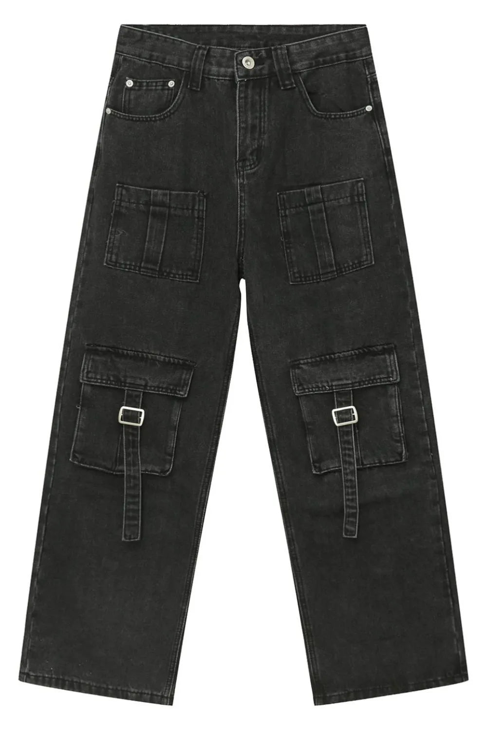 Mid Rise Men's Jeans with Cargo Pockets