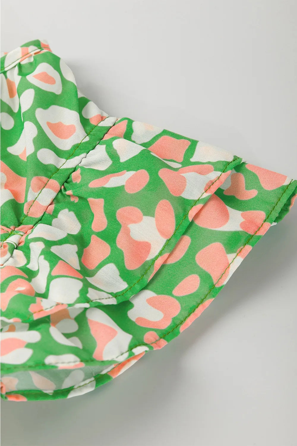 Floral Print Ruffle Sleeve Blouse