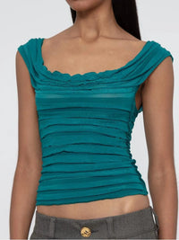 Ruched Solid Tank