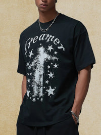Men's Graphic Round Neck Half Sleeve T-Shirt