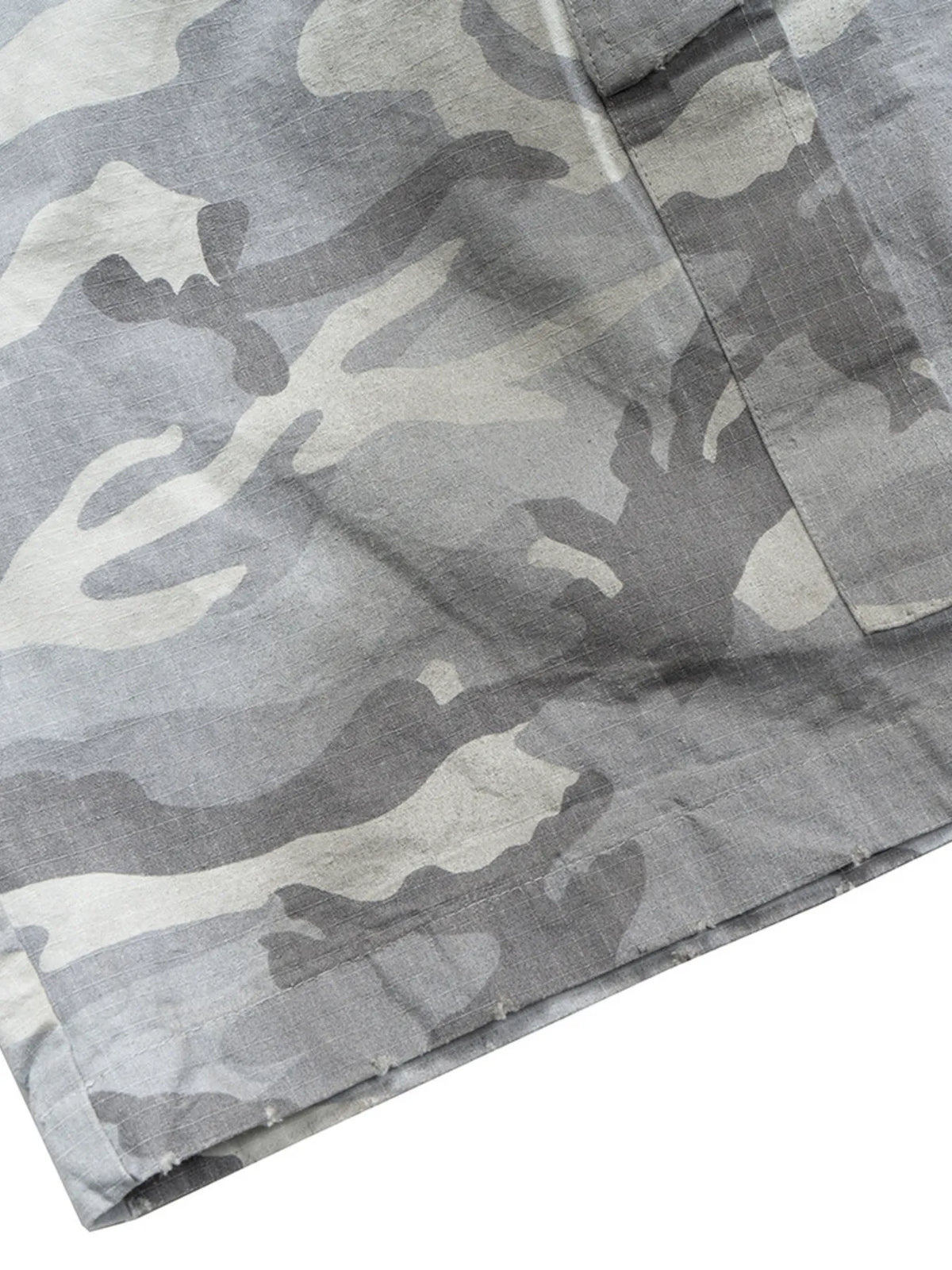 Men's Camouflage Pattern Denim Cargo Shorts