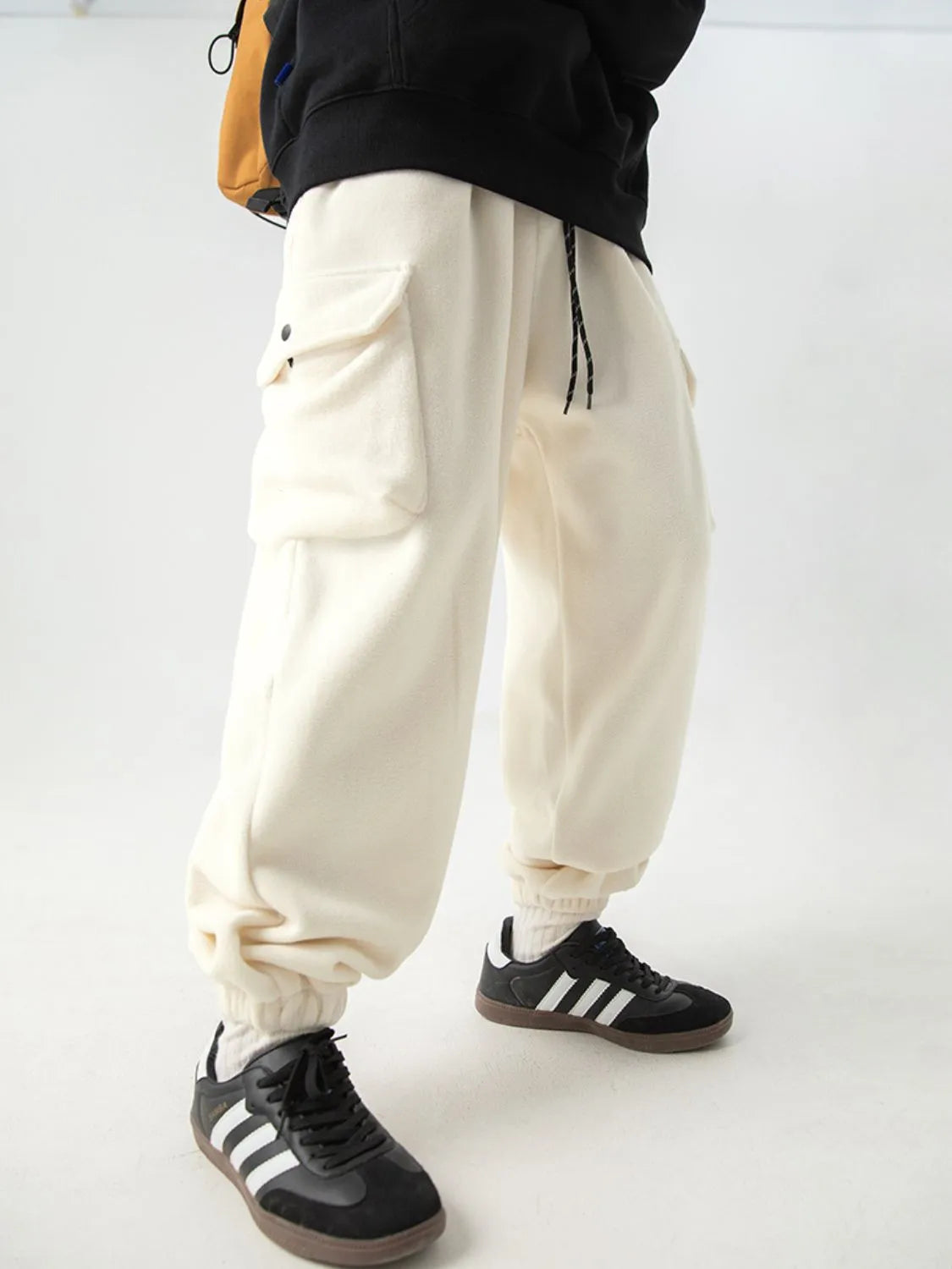 Men's Plus Size Elastic Waist Joggers with Pockets
