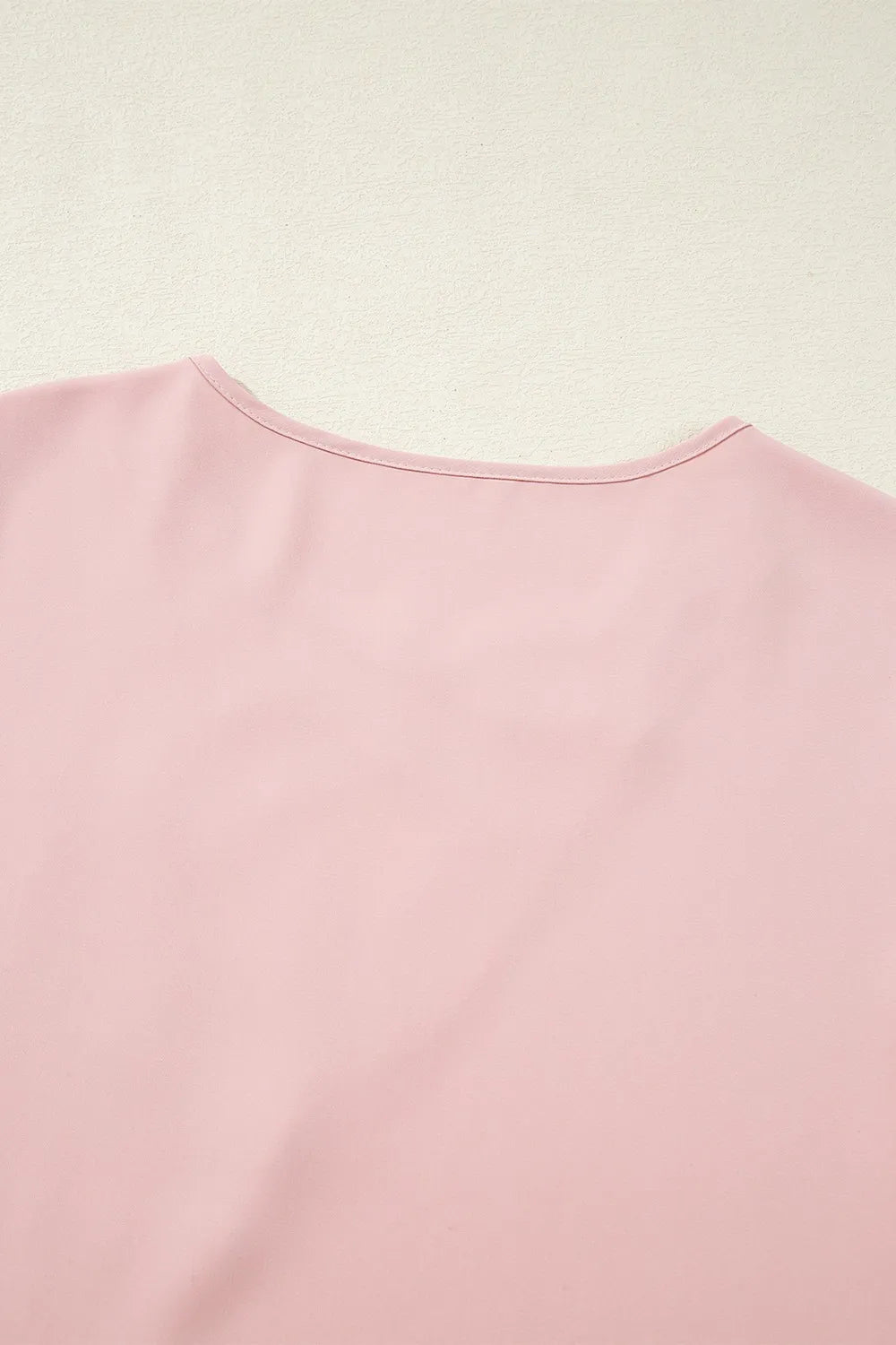 Leopard Jacquard Patchwork Crisscross V Neck Short Sleeve Blouse