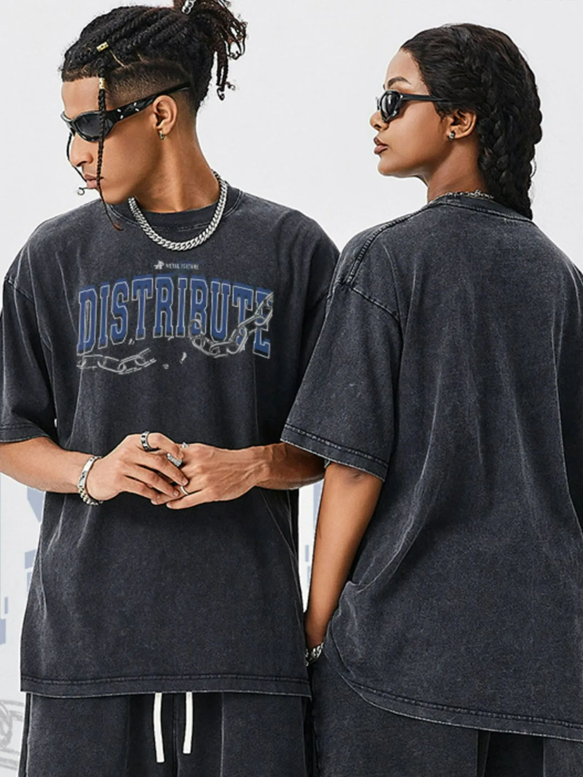 Men's Letter Graphic Round Neck Short Sleeve T-Shirt