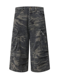 Men's Loose Fit Camouflage Cargo Shorts