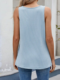 O-Ring Cutout Ribbed Knit Tank Top