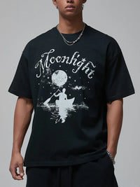 Men's Graphic Round Neck Half Sleeve T-Shirt