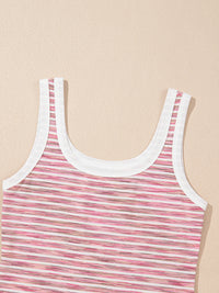 Striped Scoop Neck Tank Top